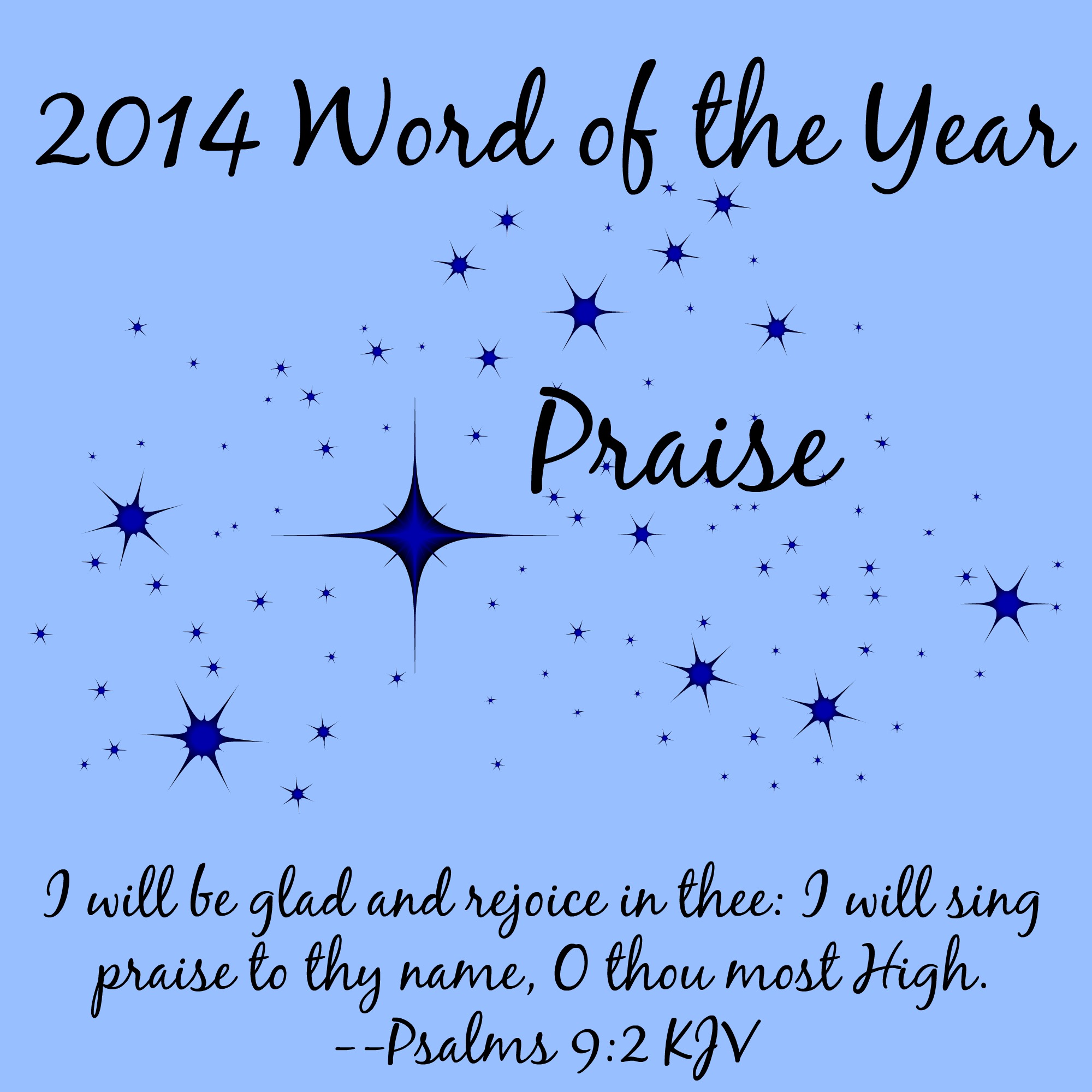 Word of the Year for 2014 -Praise