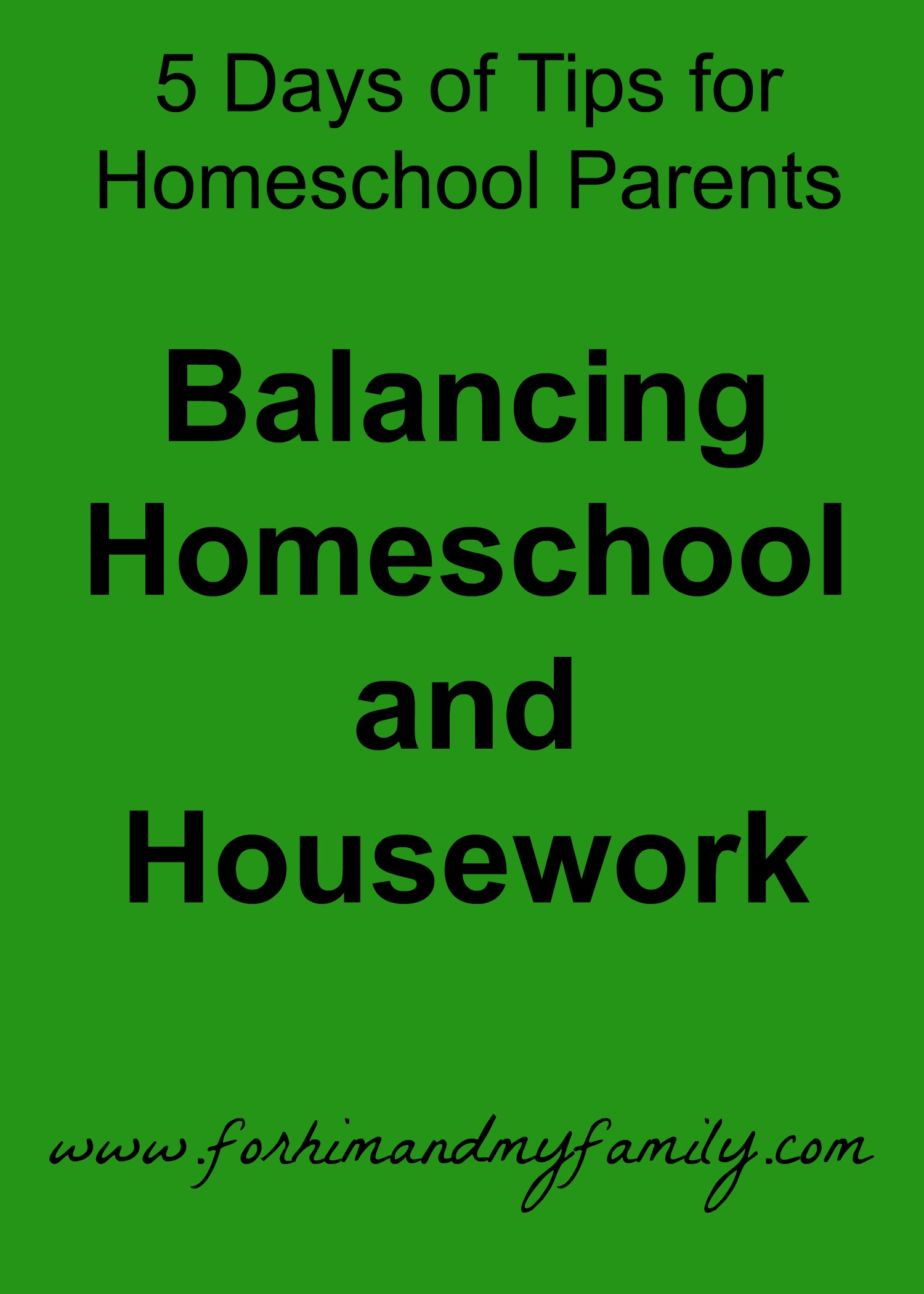 Balancing Homeschool and Housework